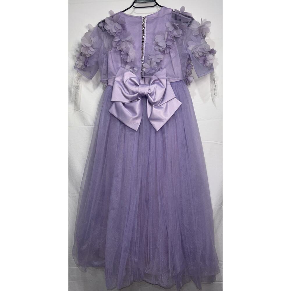 Junona Girls Floral Appliqué Tulle Maxi Designer 2 Piece Dress Size 9-10 Years - Picture 10 of 15